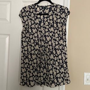 Lauren Ralph Lauren Navy Floral Blouse Size M
